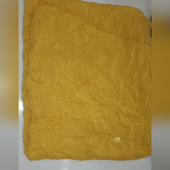 Yellow chiffon snood - Picture 3 of 5